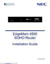 NEC EdgeMarc 4500 Installation Manual