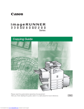 Canon imageRUNNER 3300 Series Copying Manual