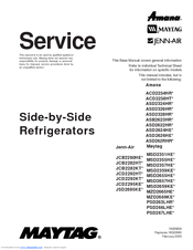 Maytag MSD2657HESeries Service