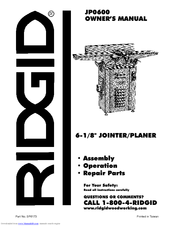 Ridgid JP0600 Owner's Manual