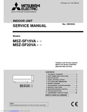 Mitsubishi Electric MSZ-SF15VA - E1 Service Manual