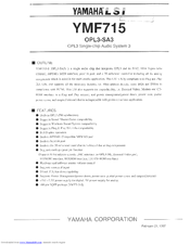 Yamaha LSI YMF715 Manual