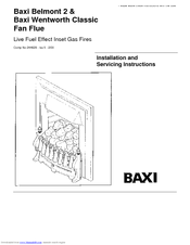 Baxi Belmont 2 Installation And Servicing Instructions