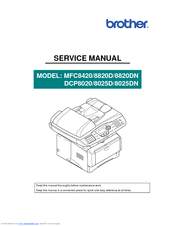 Brother DCP-8020 Service Manual