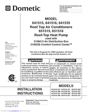 Dometic 641516.331 Installation Instructions Manual
