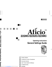 Ricoh Aficio 2228C Operating Instructions Manual