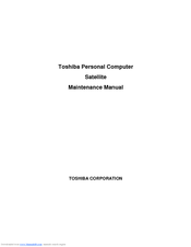 Toshiba Satellite L550 series Maintenance Manual