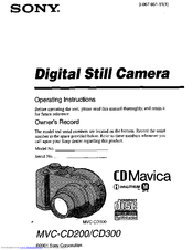 Sony MVC-CD300 Operating Instructions Manual