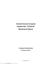 Toshiba Tecra M7 Series Maintenance Manual