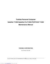 Toshiba Satellite ProT130D Maintenance Manual