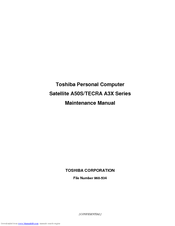 Toshiba Satellite A50S Series Maintenance Manual
