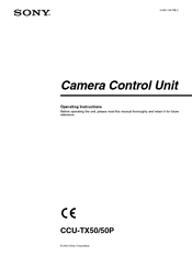 Sony CCU-50P Operation Instructions Manual