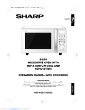 Sharp R-879 Operation Manual With Cookbook