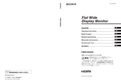 Sony FWD-S55H2 Operating Instructions Manual
