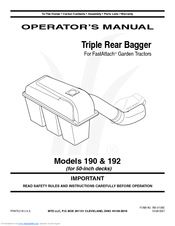 Mtd 190 Operator's Manual