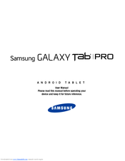 Samsung GALAXY Tab Pro User Manual