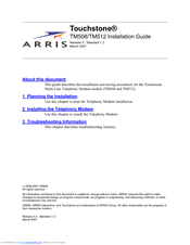 Arris Touchstone TM512 Installation Manual