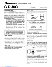 Pioneer S-EU8C Operating Instructions