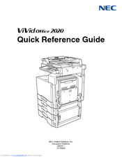 NEC ViVid Office 2020 Quick Reference Manual