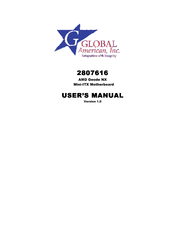 Global American 2807616 User Manual