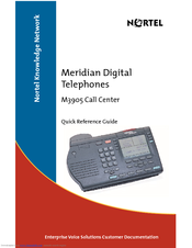 Nortel M3905 Call Center Quick Reference Manual