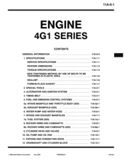 Mitsubishi 4G1 Series General Information Manual
