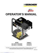Kärcher HD 2.3/24 P / CD-23243 Operator's Manual
