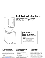 Inglis Washer-Dryer Installation Instructions Manual