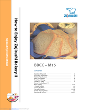 Zojirushi BBCC – M15 Operating Instructions Manual