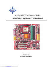 MSi 650GXM Combo Series User Manual