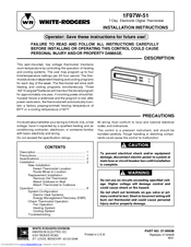 White Rodgers 1F97W-51 Installation Instructions Manual