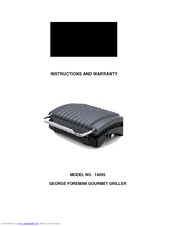 George Foreman 14055 Instructions Manual