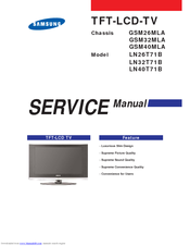 Samsung LN32T71B Service Manual