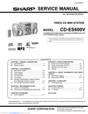 Sharp CD-ES600V Service Manual