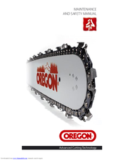 Oregon Scientific CHAINSAW Maintenance And Safety Manual