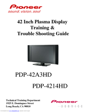Pioneer PDP-42A3HD Training & Troubleshooting Manual