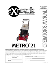 Exmark M216HSP Operator's Manual