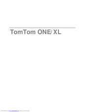 TomTom ONE/XL Manual