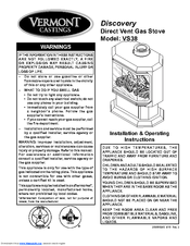 Vermont Castings Discovery VS38 Installation & Operating Instructions Manual