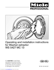 Miele WS 5427 MC 13 Operating And Installation Instructions