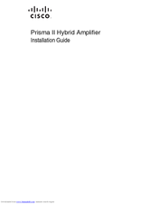 Cisco Prisma II Hybrid Amplifier Installation Manual