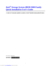 Intel JBOD 2000 Family Quick Installation User's Manual