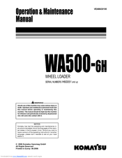 Komatsu WA500-6H Operation & Maintenance Manual