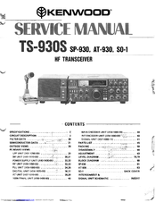 Kenwood S0-1 Service Manual