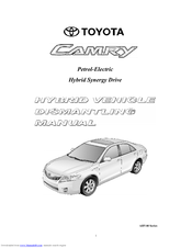 Toyota AHV40 Series Dismantling Manual