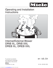 Miele DRIB XXL Operating And Installation Instructions