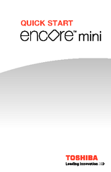 Toshiba Encore mini Quick Start Manual