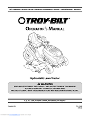 Troy-Bilt Hydrostatic Lawn Tractor Operator's Manual