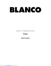 Blanco BOSE 635AX Manual To Installation