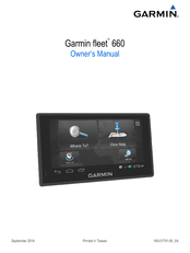 Garmin fleet 660 Owner's Manual